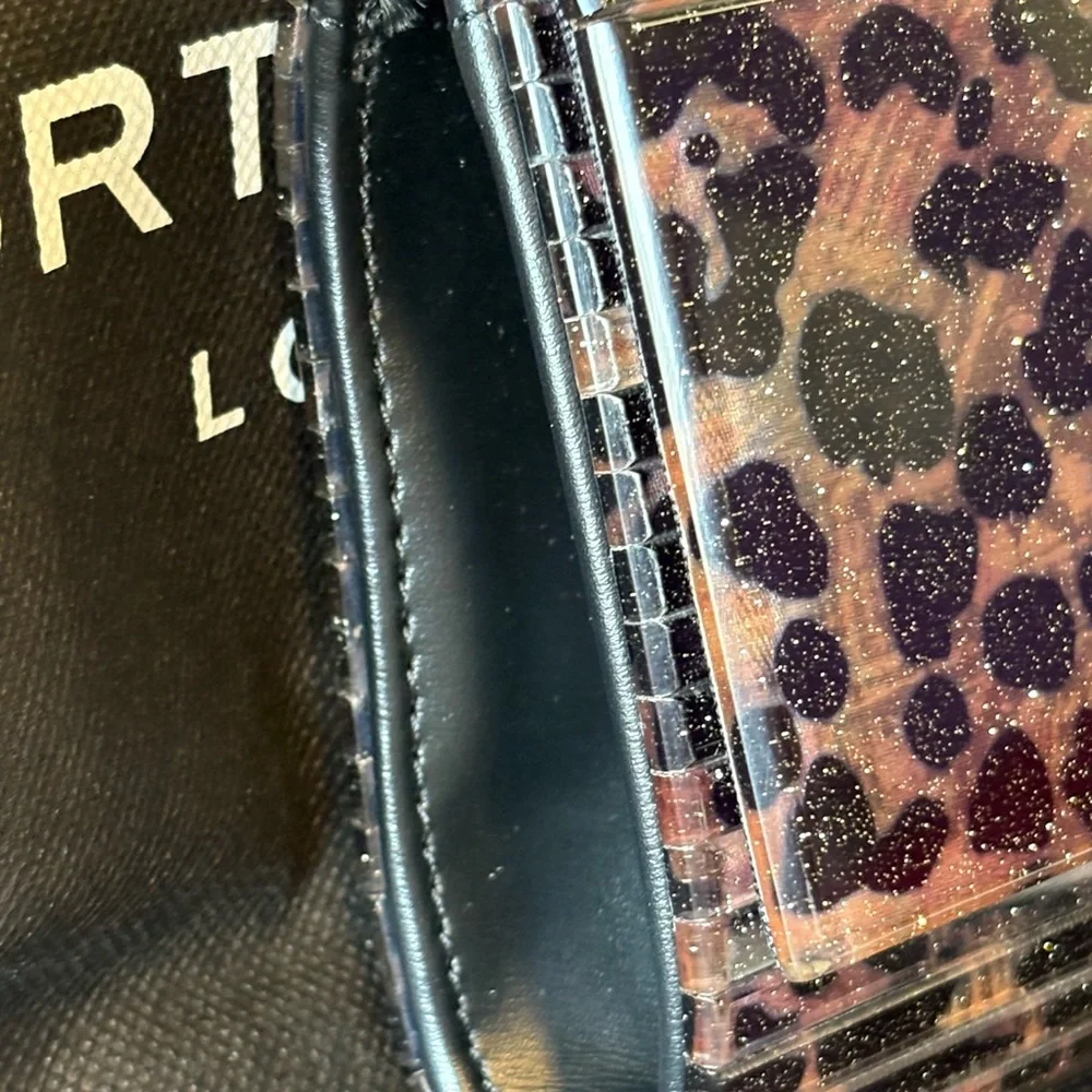 Kurt Geiger Glittery Leopard Print Clutch - Picture 2 of 5